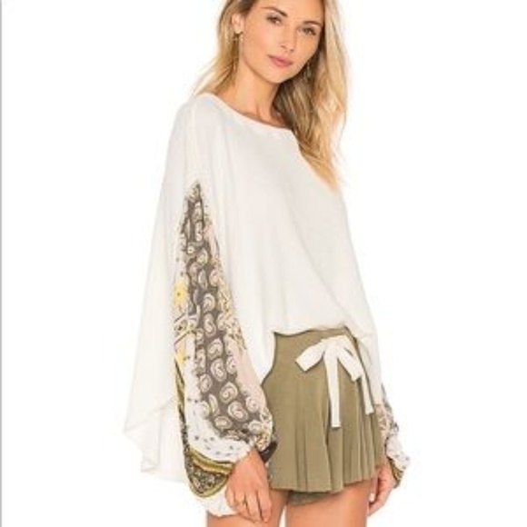 Free People White Blossom Thermal Patchwork Top - Picture 8 of 8